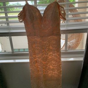 Brand new dress with tags color peach
